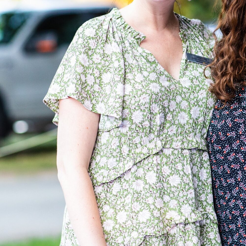 Anthropologie Tiered Mini Dress - SMALL
